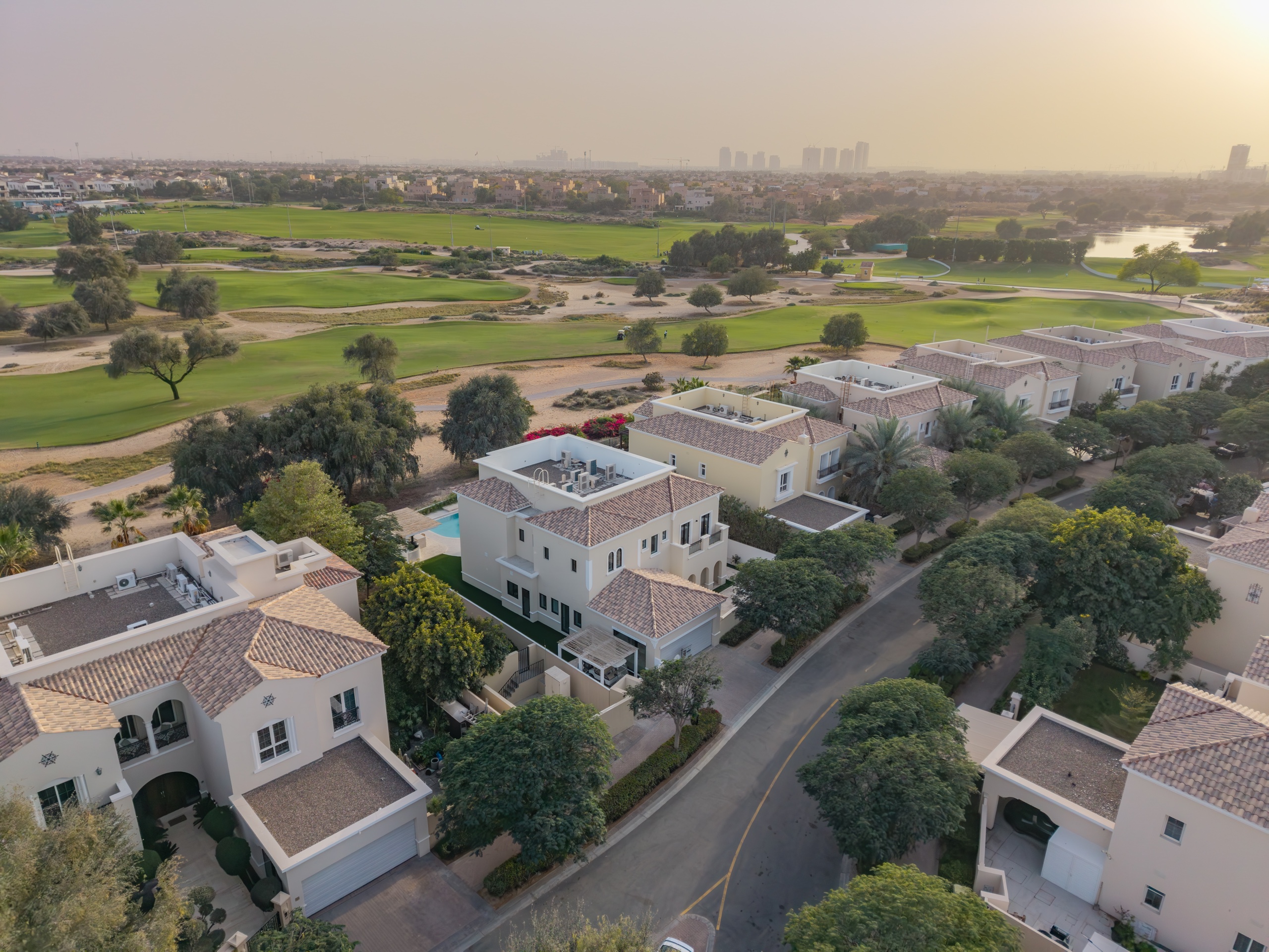 Aerial Sunset View