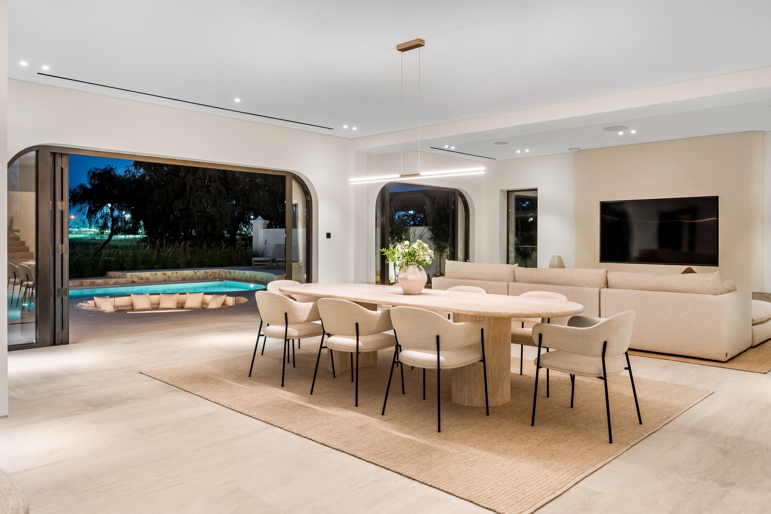 Living & Dining at Night